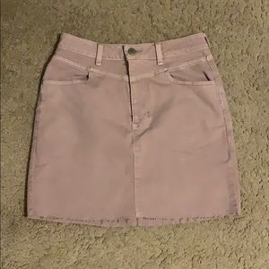 Purple high rise jean skirt